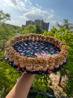 Load image into Gallery viewer, Pink Colloquial Divine Pichwai Dangler Platter (Large)