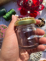 Load image into Gallery viewer, Bling Too Much Enchanted Pastel Pistachio Inflorescence Divine Pichwai Mini Jar