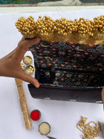 Load image into Gallery viewer, Set of 3 Micro Beaded Clutch X Solid Complimenting Silk