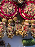 Load image into Gallery viewer, Yaar Pyaar Danglers: OG Inflorescence Divine Pichwai
