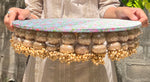 Load image into Gallery viewer, Pastel Pistachio Inflorescence Divine Pichwai Dangler Platter (Large)